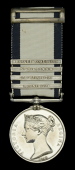 Naval General Service 1793-1840, 4 clasps, 1 June 1794, 23rd June 1795, St. Domingo, Basque Roads 1809 (Samuel...