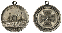 Germany, SMS Emden and the Battle of Cocos, 1914, a silver medal, unsigned, Iron Cross in stylised laurel wreath,...