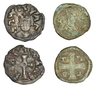 Axumite Coinage, Joel (580s-590s), Æ Units (2), facing draped bust, rev. Ge’ez legend around long cross with void...