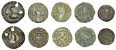 Axumite Coinage, Anonymous (time of Ezanas), Æ unit, baci λeyx, draped bust, rev. small cross, legend around,...