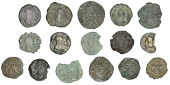 Axumite Coinage, Hethasa (c. 600-620s), Æ units (2), facing crowned bust, rev. cross within lozenge, 0.81g/12h...