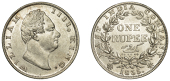 India, British India, William IV, Rupee, 1835c, type C/I, Calcutta (Prid. 34; S & W 1.39; KM 450.3). Lustrous,...