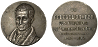 Mauritius, Mauritius Turf Club [Le Mauritius Turf Club], 1912, a silver medal by M. Bouval, bust of founder, Colonel...