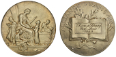 Mauritius, The French Alliance [l’Alliance Française], 1933, a silver medal by J.B. Daniel-Dupluis, female...