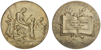 Mauritius, The French Alliance [l’Alliance Française], 1933, a silver medal by J.B. Daniel-Dupluis, female...