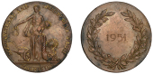 Mauritius, Agricultural and Industrial Show, 1951, a bronze prize medal, unsigned, Ceres standing facing, holding...
