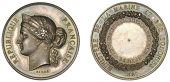 Réunion, Intercolonial Concourse at Saint Denis [Concours Intercolonial de Saint Denis], 1881, a silver prize medal...
