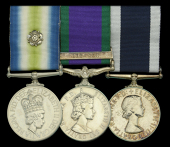 The South Atlantic and Lebanon operations group of three awarded to Leading Air Engineering Mechanic (Electrical) P....