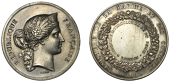 Réunion, Intercolonial Concourse at Saint Denis [Concours Intercolonial de Saint Denis], 1881, a silver prize medal...