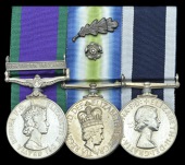 The notable Northern Ireland and South Atlantic campaign group of three awarded to Sergeant (later Lieutenant) I. D....