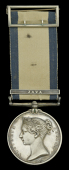 Naval General Service 1793-1840, 1 clasp, Java (J. Font, Master.) fitted with a contemporary top silver riband...