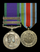 The campaign pair awarded to Lieutenant N. Day, Royal Marines, a qualified Special Boat Service diver
Campaign...