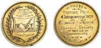 Mauritius, Port-Louis Literary Circle Union Progress [Cercle Littéraire de Port-Louis Union Progrès], 1929, a gold...