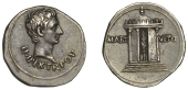 Augustus (27 BC-AD 14), Octavian, Cistophoric Tetradrachm, Pergamon [Mysia], 19-18 BC, bare head right, imp ix tr po...
