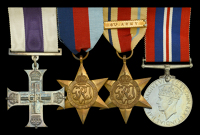 A Second War ‘Battle of Alamein’ M.C. group of four attributed to Lieutenant A. T. Almond, 46th (The Liverpool...