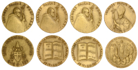 Italy: Papal States, Travels of Pope John Paul II, 1986, 1989 (3), a series of gilt bronze Medals by E. Manfrini...