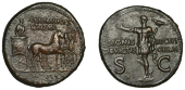 Germanicus (d. AD 19), Germanicus, Dupondius, restitution issue under Gaius (Caligula), Rome, c. 37-41, Germanicus...