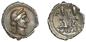 Julius Caesar, Denarius, military mint moving with Caesar in Spain, 46-5, diademed head of Venus right, Cupid...
