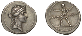 Octavian, Denarius, uncertain Italian mint, possibly Brundisium or Rome, 32-29, bust of Venus right, rev. Octavian...