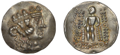 Continental Iron Age, EASTERN EUROPE, Tetradrachm, c. 90-80 BC, imitating the issues of Thasos, head of Dionysius...