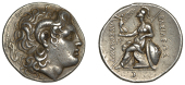 KINGS OF THRACE, Lysimachos (305-281), Tetradrachm, Lampsakos, 297-82, horned and diademed bust of Alexander right,...