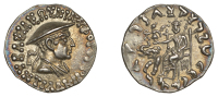 KINGDOM OF BAKTRIA, Antialkidas Nikephoros (115-95), Drachm, draped and diademed bust right wearing kausia,...