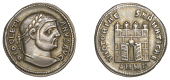 Diocletian (284-305), Diocletian, Argenteus, Nicomedia, 295, laureate head right, diocletianvs avg around, rev....