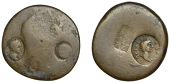 Anonymous, Uncertain Issuer (Perhaps Claudius), Æ 35, Cyprus, countermarked under Domitian and Hadrian, trace of...