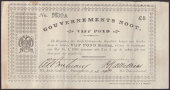 Gouvernements Noots, £5, Pietersburg, 1 April 1901, serial number 1630A, thick paper without watermark,...
