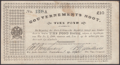 Gouvernements Noots, £10, Pietersburg, 1 April 1901, serial number 1398A, thick paper without watermark,...
