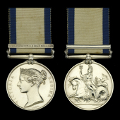 The Naval General Service medal awarded to Lieutenant F. J. Turner, Royal Navy, for his services as Midshipman...