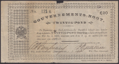 Gouvernements Noots, £20, Pietersburg, 1 March 1901, serial number 121A, thin paper with The South African...
