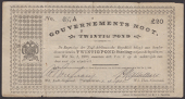 Gouvernements Noots, £20, Pietersburg, 1 April 1901, serial number 487A, thin paper with The South African...
