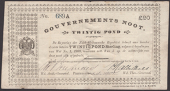 Gouvernements Noots, £20, Pietersburg, 1 April 1901, serial number 689A, thick paper without watermark,...