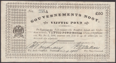 Gouvernements Noots, £50, Pietersburg, 1 April 1901, serial number 255A, thick paper without watermark,...