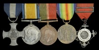A Great War ‘Minesweeping’ D.S.C. group of five awarded to Lieutenant F. Ellis, Royal Naval Volunteer Reserve...