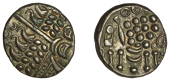 British Iron Age, DUROTRIGES, Uninscribed issues, silver Stater, disjointed head of Apollo, rev. disjointed horse...