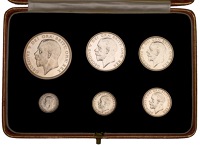 George V (1910-1936), Proof set, 1927, comprising Crown to Threepence [6]. Brilliant, as struck; in original red...