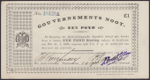 Gouvernements Noots, cancelled £1, Pietersburg, 1 April 1901, serial number 48429A, without watermark,...