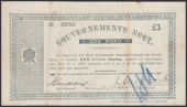 Gouvernements Noots, cancelled £1, Pretoria, 28 May 1900, serial number 4056, without watermark, cancelled with L....