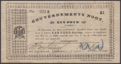 Gouvernements Noots, cancelled £1, Pietersburg, 1 February 1901, serial number 922A, The South African Typewriter...