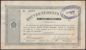 Gouvernements Noots, £1, Pretoria, 28 May 1900, serial number 5597, without watermark, overstamped with...