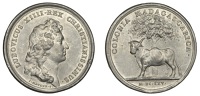 Madagascar, Colonisation of Madagascar, 1665, a later restrike white metal medal, laureate bust of Louis XIV right...