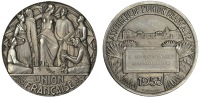 France, The French Union Assembly [l’Assemblée de l’Union Française], 1953, a silver medal by R. Bénard,...