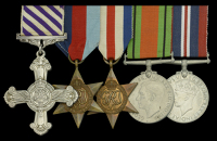 A Second War ‘Bomber Command’ D.F.C. group of five awarded to Pilot Officer S. T. Howard, 100 Squadron, Royal...
