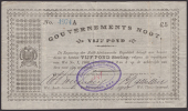 Gouvernements Noots, £5, Pietersburg, 1 April 1901, serial number 4974A, Croxley Manifest Bank London watermark,...