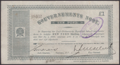 Gouvernements Noots, £1, Pretoria, 28 May 1900, serial number 18462, without watermark, overstamped on reverse with...