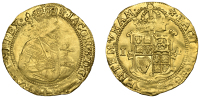 James I (1603-1625), Second coinage, Unite, mm. cinquefoil, fifth bust (SCBI Schneider 28; N 2085; S 2620). Edge...