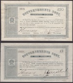 ERROR: Gouvernements Noots, £1, £10 and £20, Pretoria, 28 May 1900, serial numbers 18888, 8432 and 1925, second...