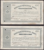 Gouvernements Noots, a group of cancelled notes from the Pretoria, 28 May 1900 issue, all with star shaped...